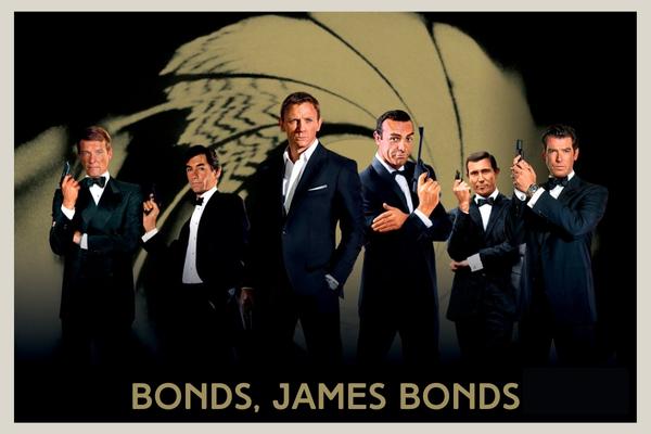 Bonds, James Bonds all 6 of them