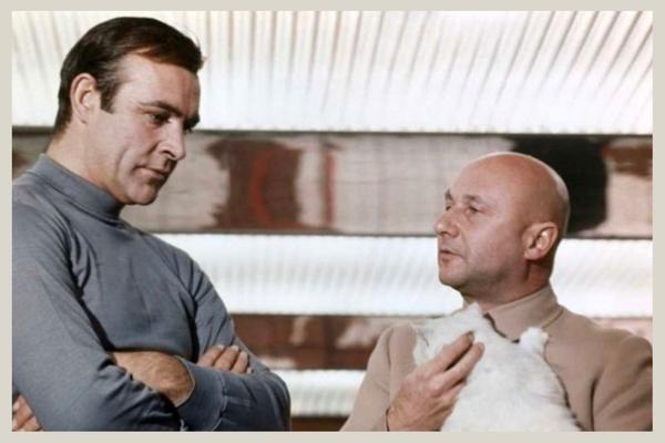 James Bond and villain Blofeld in You Only Live twice