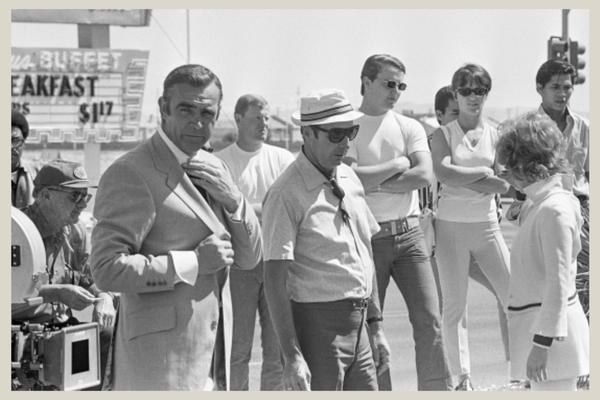 Sean Connery on set in Las Vegas filming Diamonds are Forever