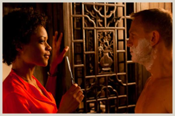 Miss Moneypenny and James Bond in raunchy shave scene Skyfall