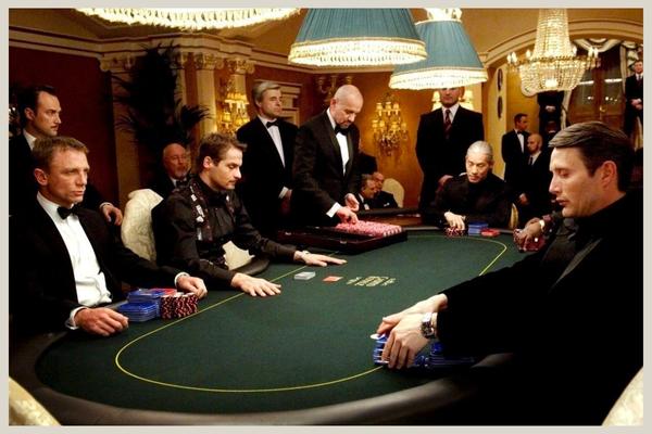 Bond and Le Chiffre at the poker table