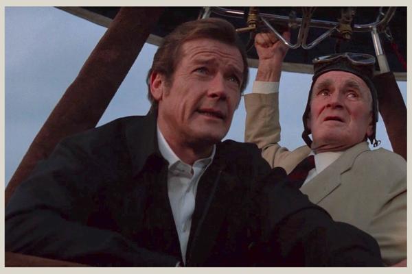 Roger Moore and Desmond Llewelyn in Octopussy