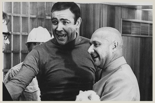 Sean Connery and Donald Pleasance on set