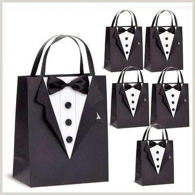 Tuxedo gift bags for a James Bond themed party