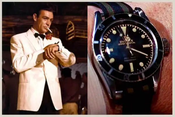 Sean Connery in Goldfinger donning the Submariner 6538 by Rolex