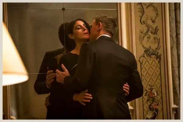 Lucia Sciarra and James Bond together